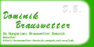 dominik brauswetter business card